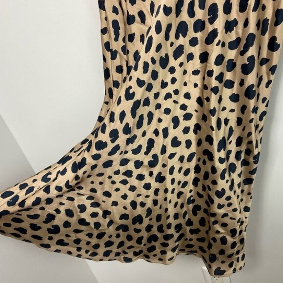 Realisation Par The Naomi Leopard Print 100% Silk Skirt Size Small 90s Slip Boho - Picture 5 of 10